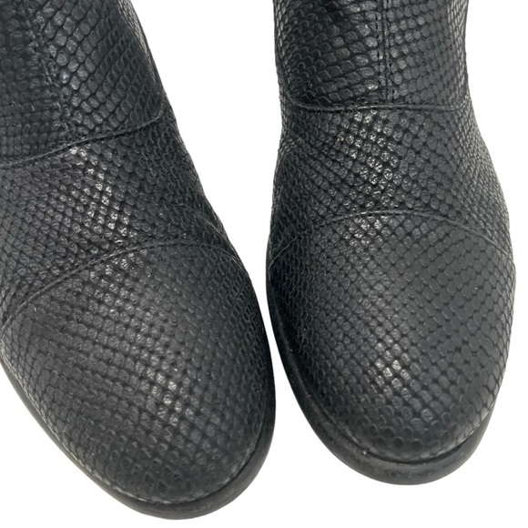 Billi Bi Copenhagen Black Leather Snake Print Almond Toe Casual Booties Women 40 - Picture 5 of 15